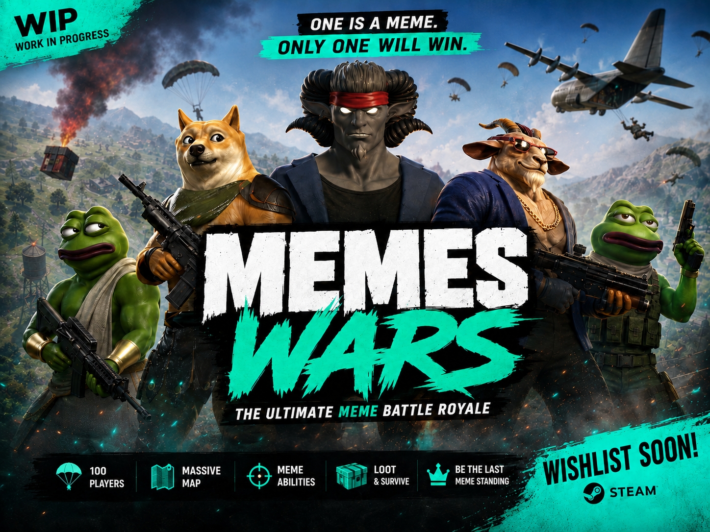 Memes Wars battle royale promotional artwork